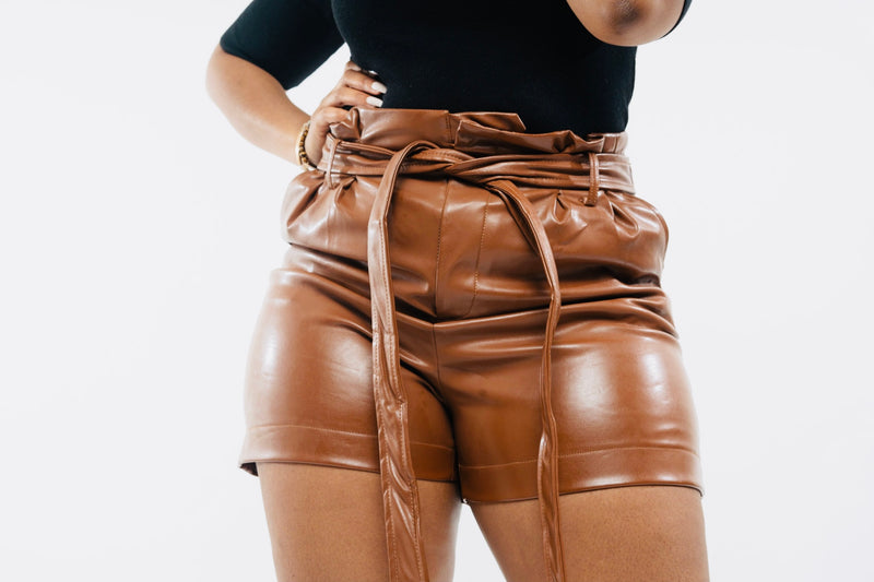 "Conceited" Faux Leather Shorts